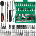 46-Piece Hex Bit Socket and Ratchet Wrench Set – Premium S2 & Cr-V Steel